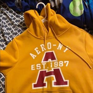 Yellow/Orange Aeropostale Hoodie | Large